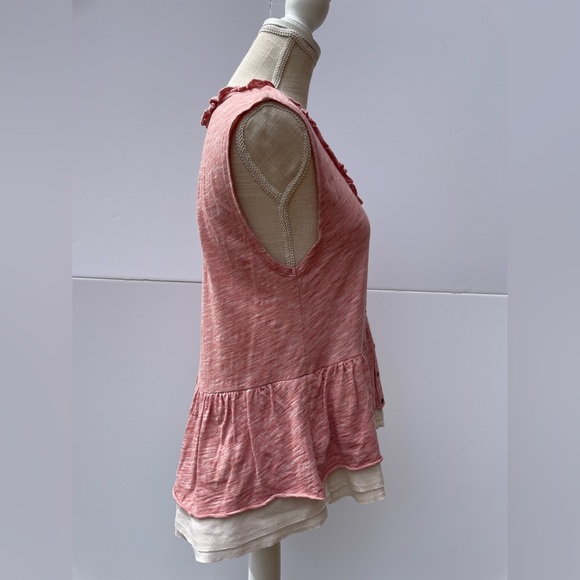 Anthropologie Pilcro Pink Sleevess Cotton Blouse, Size Small - Picture 5 of 11